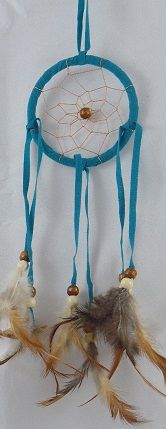 3" Dream Catcher with Tan Beads