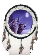 24" Dream Catcher Mandala Single Wolf C