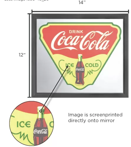 12"H x 14" L Coca Cola Mirror