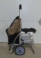 Aluminum Cart with Seat (Leopard Print)