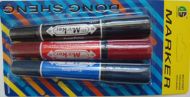 3 pc Double Ended Marker (assorted)