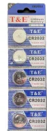 5 Pc CR2032 Button Battery