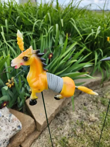 6" Unicorn Garden Stake