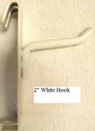 2" White Hooks for Gridwork