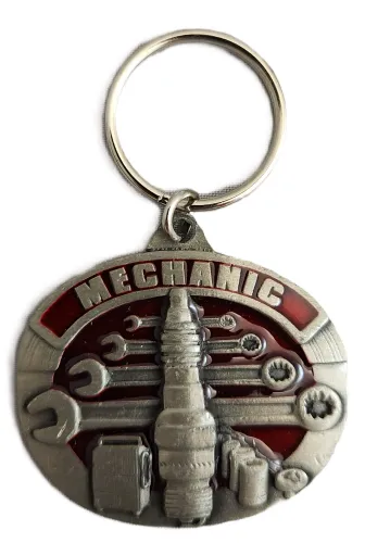 Mechanic Pewter Keychain