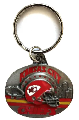 Kansas City Chiefs Pewter Keychain