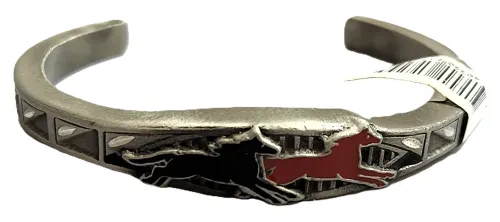 Mustang (Horses) Pewter Cuff Bracelet