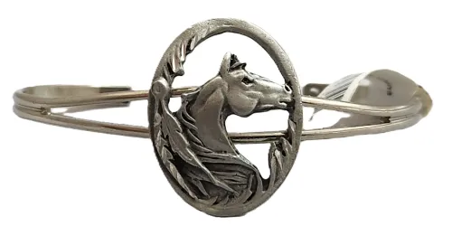 Youth-Horse Cuff Bracelet (Pewter)