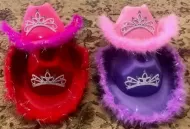 Youth Cowgirl Hat with Feathers /Tiara -Assortment