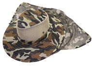 Camo Safari Hat with Neck Veil 59 cm