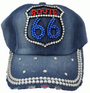 Route 66 Bling Baseball Cap