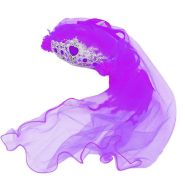 Headband Crown w/Purple Tulle