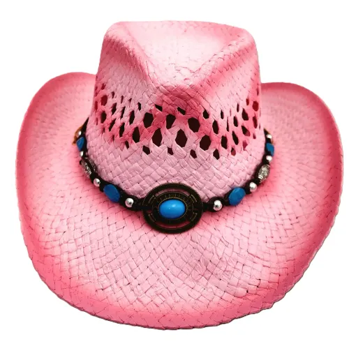 Youth Pink Spray Painted Cowgirl Hat