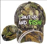 Shut Up & Fish Baseball Cap (Leaf)