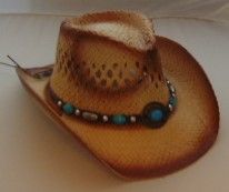 Brown Adult Spray Painted Cowboy Hat