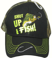 Baseball Cap " Shut Up and Fish"