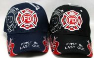 Fire Department Baseball Cap-First In/Last Out
