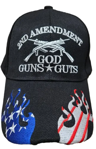 Baseball Cap 2nd Amendment: God, Guns, Guts