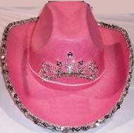 Youth Cowgirl Hat with Sequin Pink