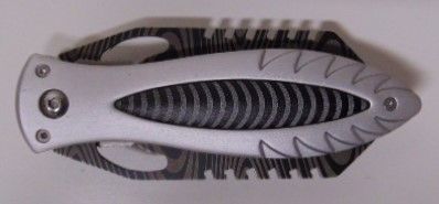 Double Blade Knife-Black/Silver