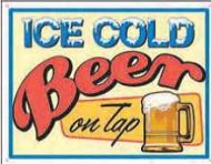 12 x 15 Metal Sign "Ice Cold Beer"