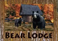 8"x12" Metal Sign "Bear Lodge"
