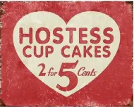 12x15 Metal Sign: Hostess Cupcakes