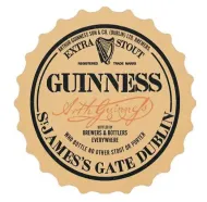 17" Guinness Scalloped Edge Metal Sign