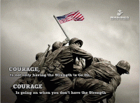 8x12 Metal Sign "Marines Courage"