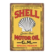12x17 Rolled Edge Metal Sign: Shell