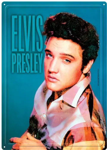 12x17 Rolled Edge-Elvis (Blue)
