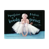12x17 Rolled Edge Metal Sign-Marilyn Monroe-Imperfection