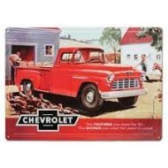 12x17 Rolled Edge Metal Sign-Chevy Pickup