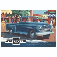 8x12 Metal Sign "Chevy Pickup Blue"