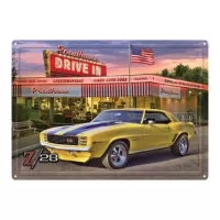 12x17 Rolled Edge Metal Sign: Drive In