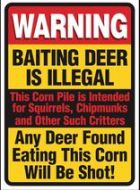 12 x 17 Metal Sign "Baiting Deer"