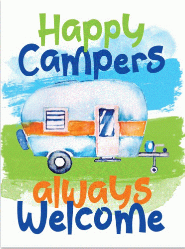 12x17 Metal Sign "Happy Campers"