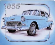 12x15 Metal Sign: 1955 BelAir
