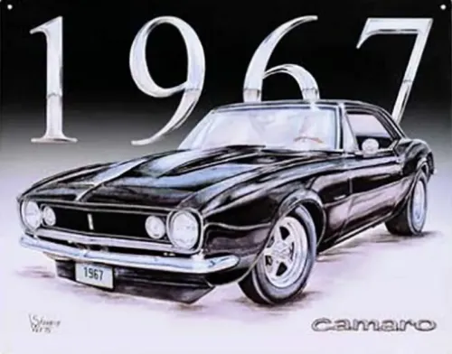 12x15 Metal Sign: 1967 Camaro