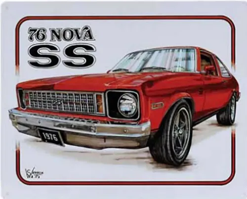 12x15 Metal Sign: '76 Nova SS