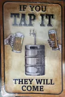 11.75"x17.75" Aluminum Sign: Tap It