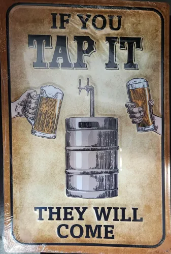 11.75"x17.75" Aluminum Sign: Tap It