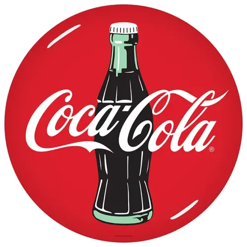 15" Dome Sign: Coca-Cola (Bottle)