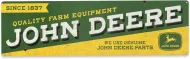 John Deer Quality Farm Embossed Metal Sign-9"x30"