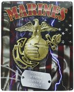 12 x 15 Metal Sign "Marine Dog Tag"