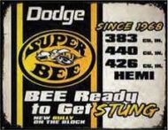 12 x 15 Metal Sign "Dodge Super Bee" Horizontal