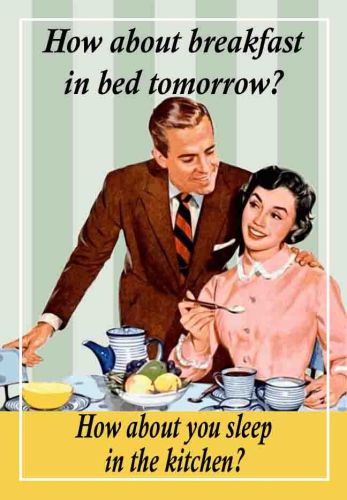 8x12 Metal Sign "Breakfast in Bed"