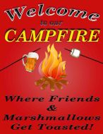 8x12 Metal Sign "Campfire"
