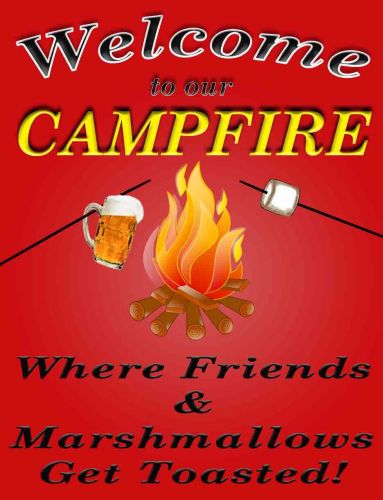 8x12 Metal Sign "Campfire"