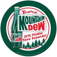 15" Dome Sign "Mt Dew Tickle"